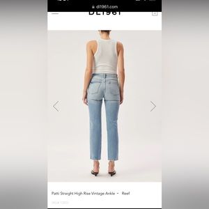 DL1961 size 29 - Patti Straight High Rise Vintage Ankle Designer Jean